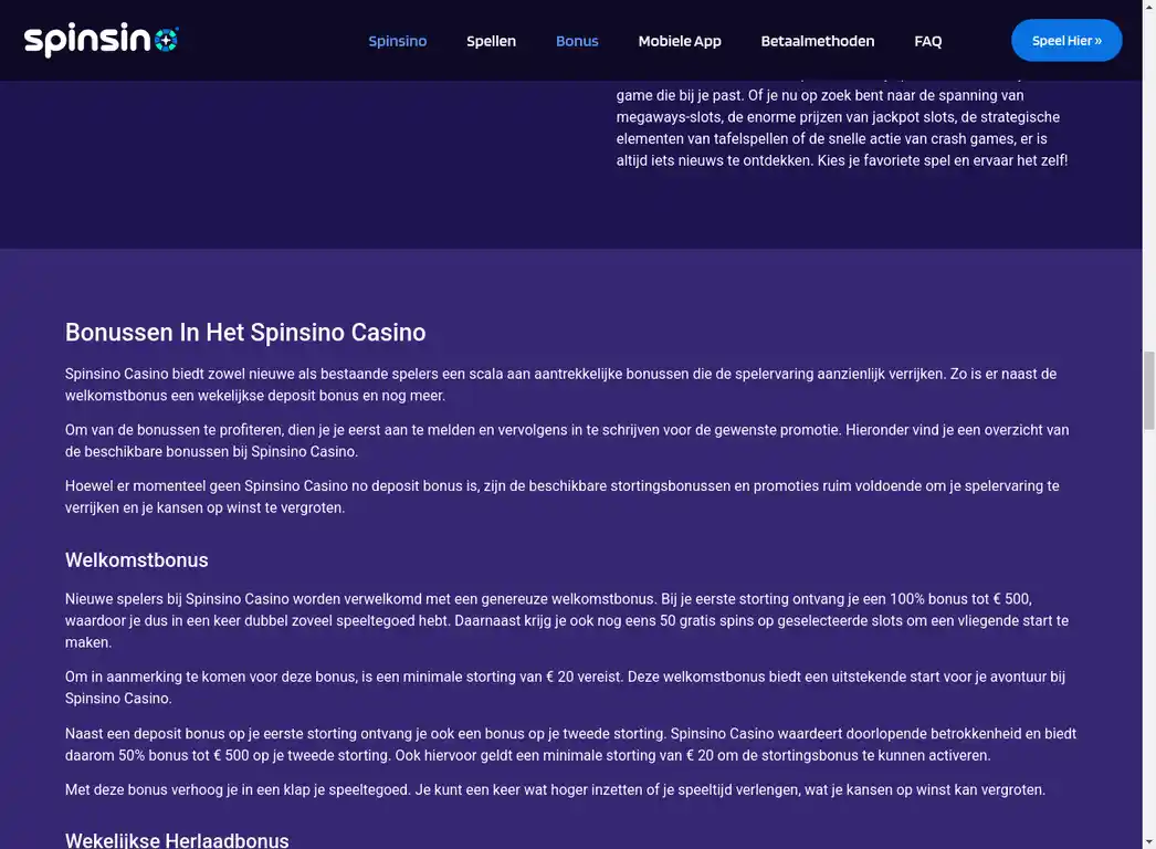 Cryptocurrency betalingen bij Spinsino